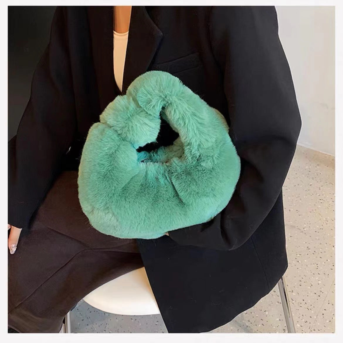 Plush Portable Dumpling Bag Fashion All-matching Daily