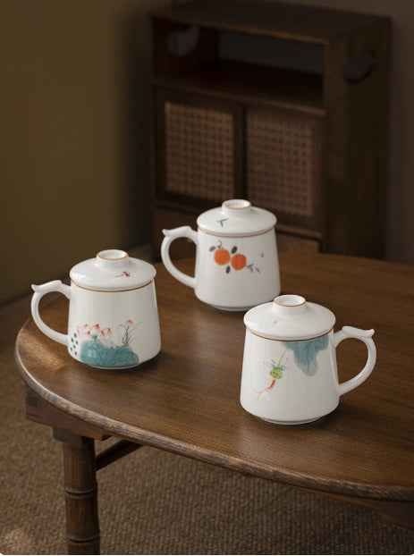 Hand Painted Ceramic Large-capacity Water Cup