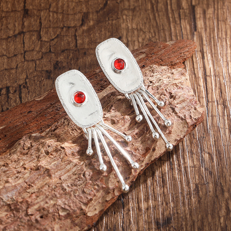 Ellipse Fringe Pendant, Artistic, Simple, Elegant, And Unique Design Earrings