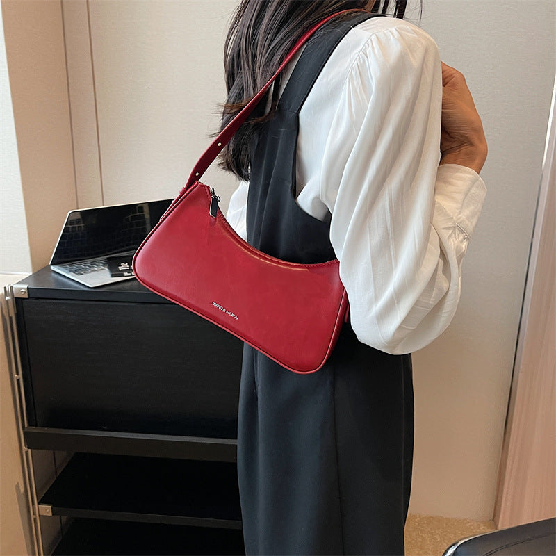 Lady's Solid Color Small Square Handbag