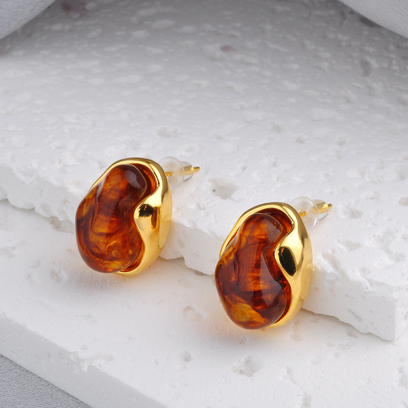 Vintage Amber Earrings Niche Earrings For Women