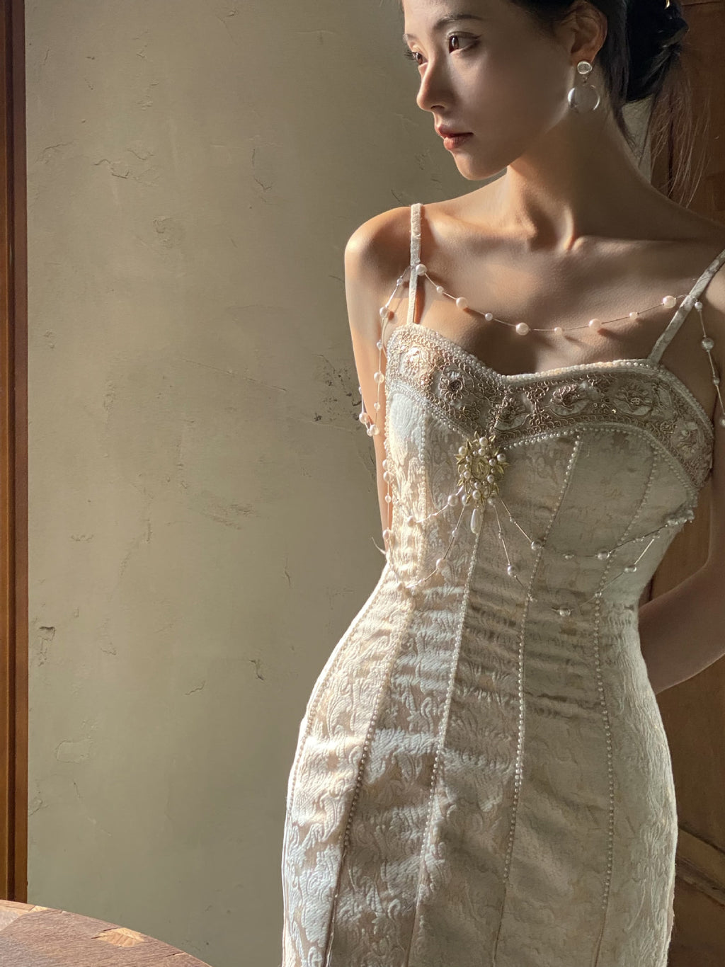 Vintage French Court Drop Bead Dress