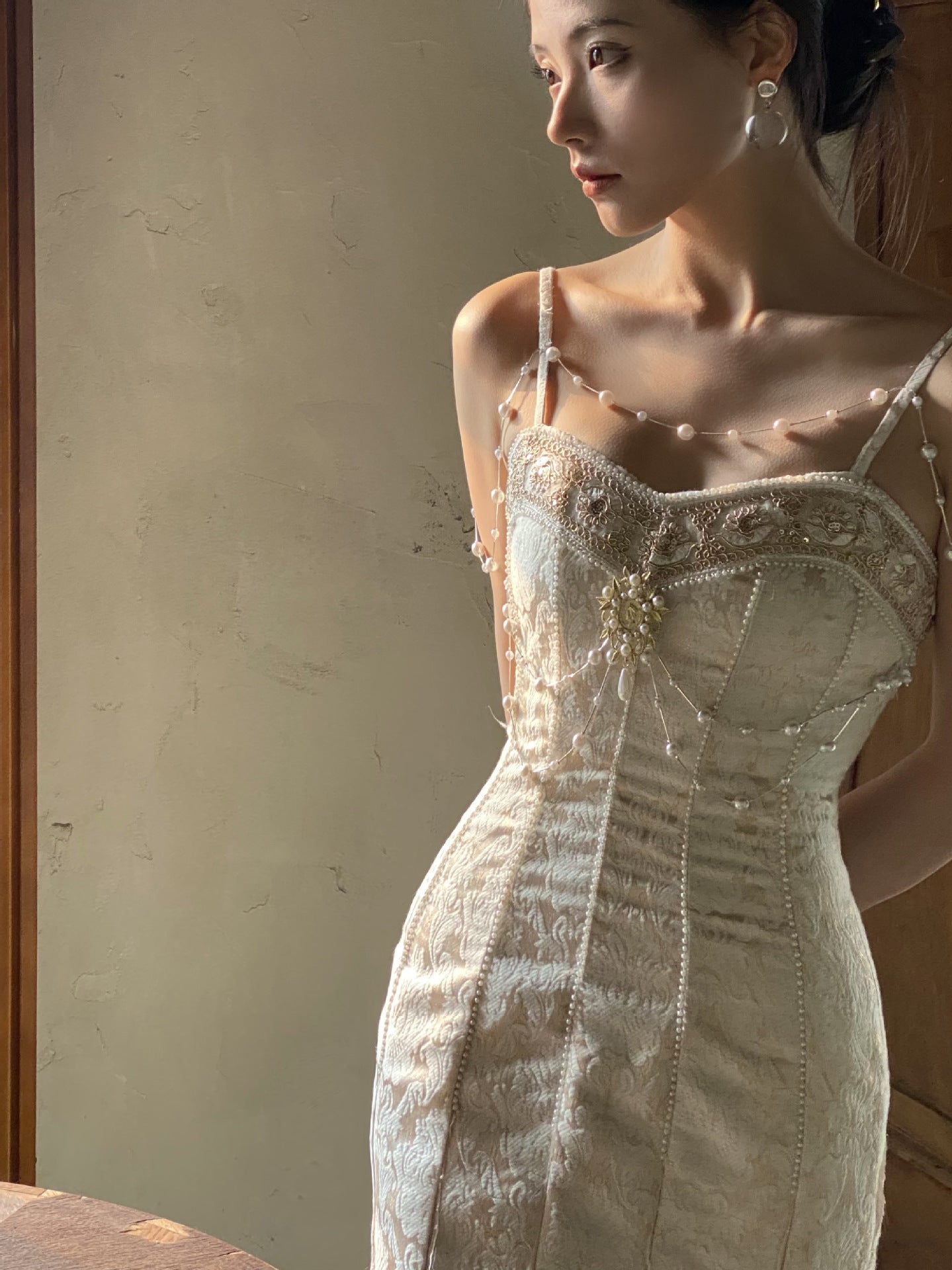 Vintage French Court Drop Bead Dress