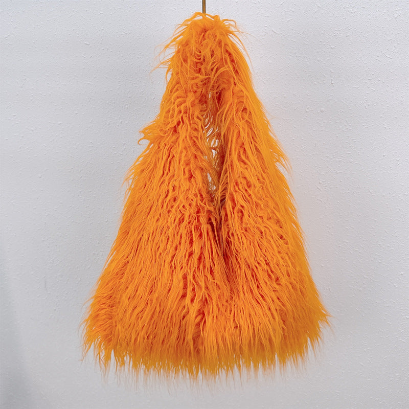 New Large Capacity Totes  Fur Plush Bag