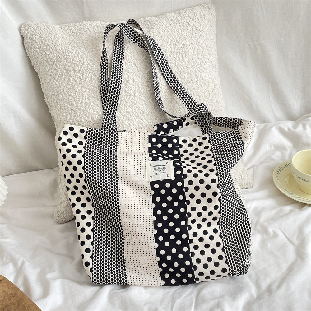 Tote Large Capacity Fashion Floral Canvas Shoulder Bag