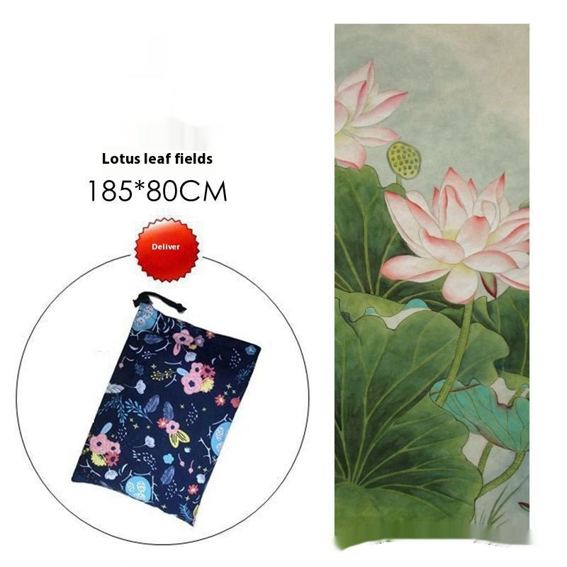 Sweat-absorbent Portable Printed Yoga Mat