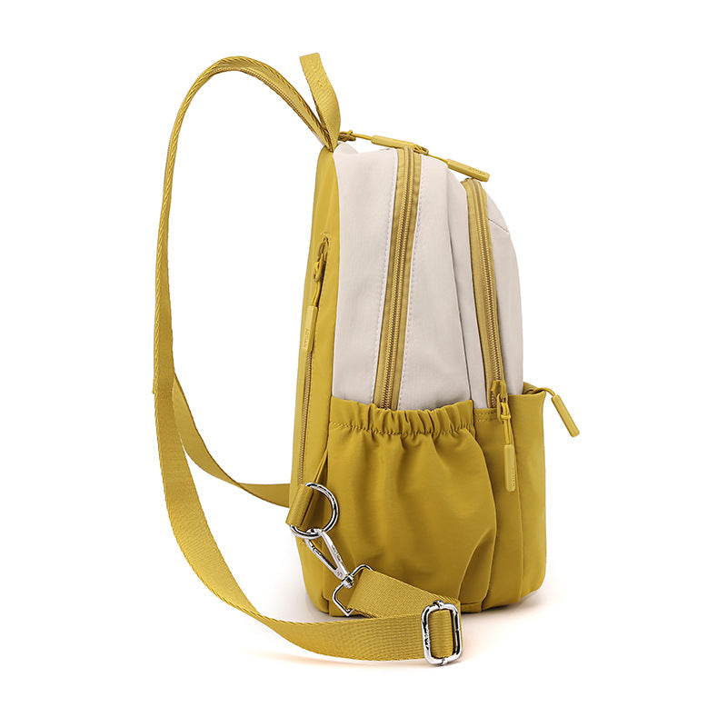 Fashion Outdoor Trendy Women's Bag Contrast Color Backpack