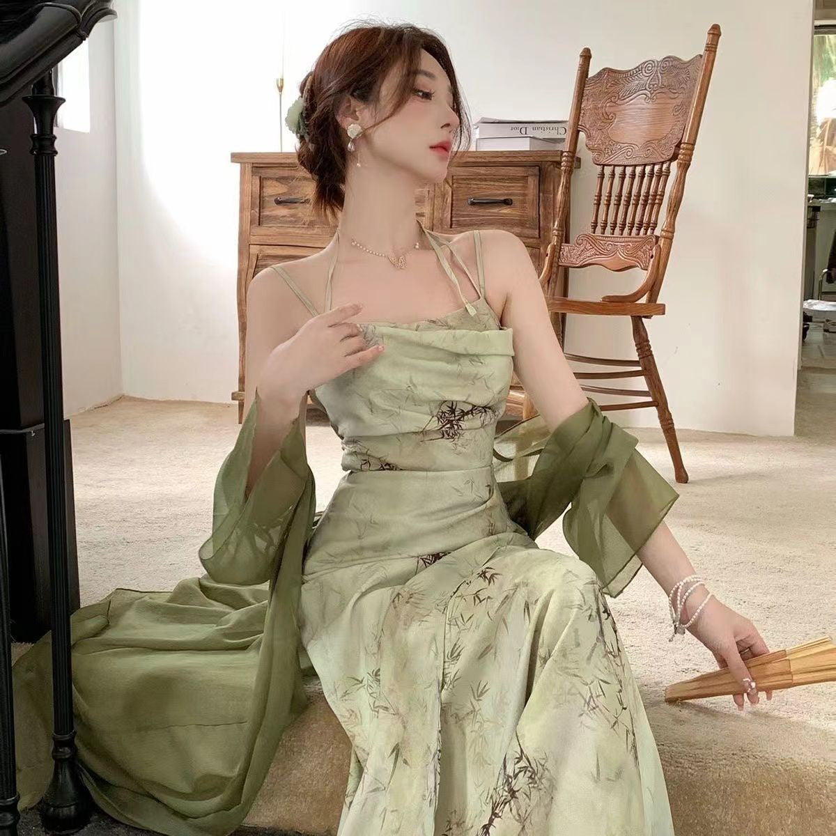 Women's New Chinese-style Retro Slip Dress