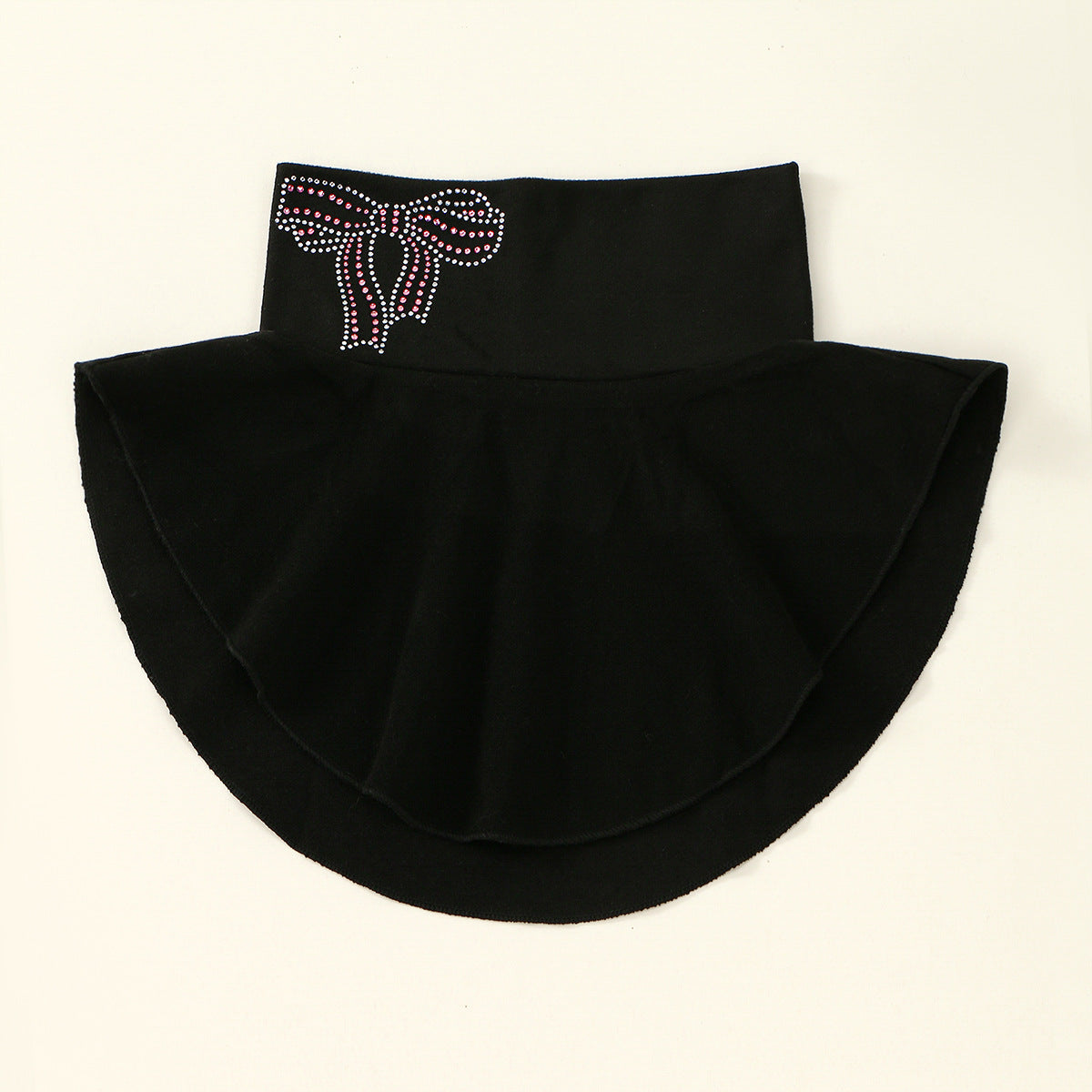 Polyester Diamond-embellished Bow Neck Scarf Woman