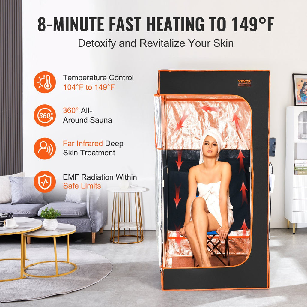 Sauna Tent Far Infrared 1400W Personal Home Spa Loss Weight Detox Therapy