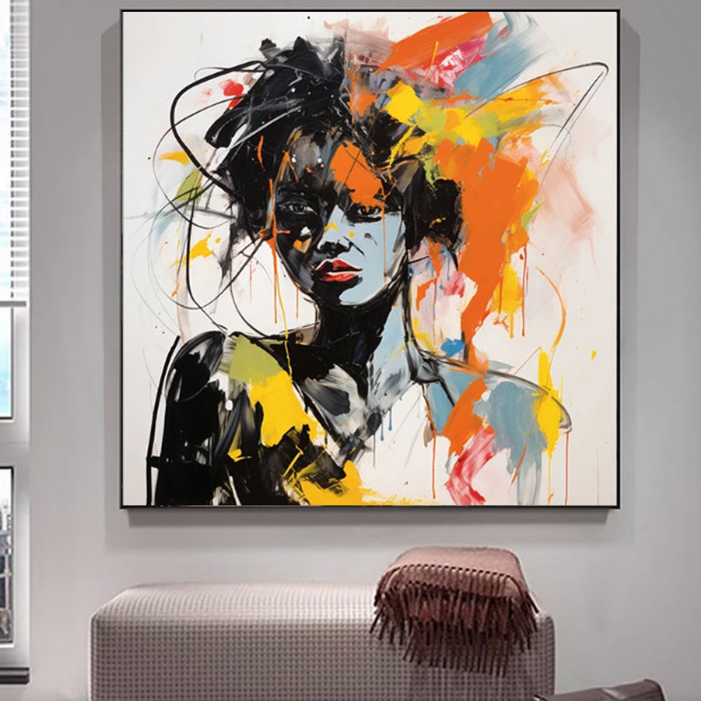 Modern Graffiti Aesthetic Wall Art Banksy Portrait Hand Painted Oil Painting On Canvas Vintage Room Home Bar Cafe Decor Kawaii Room Decor