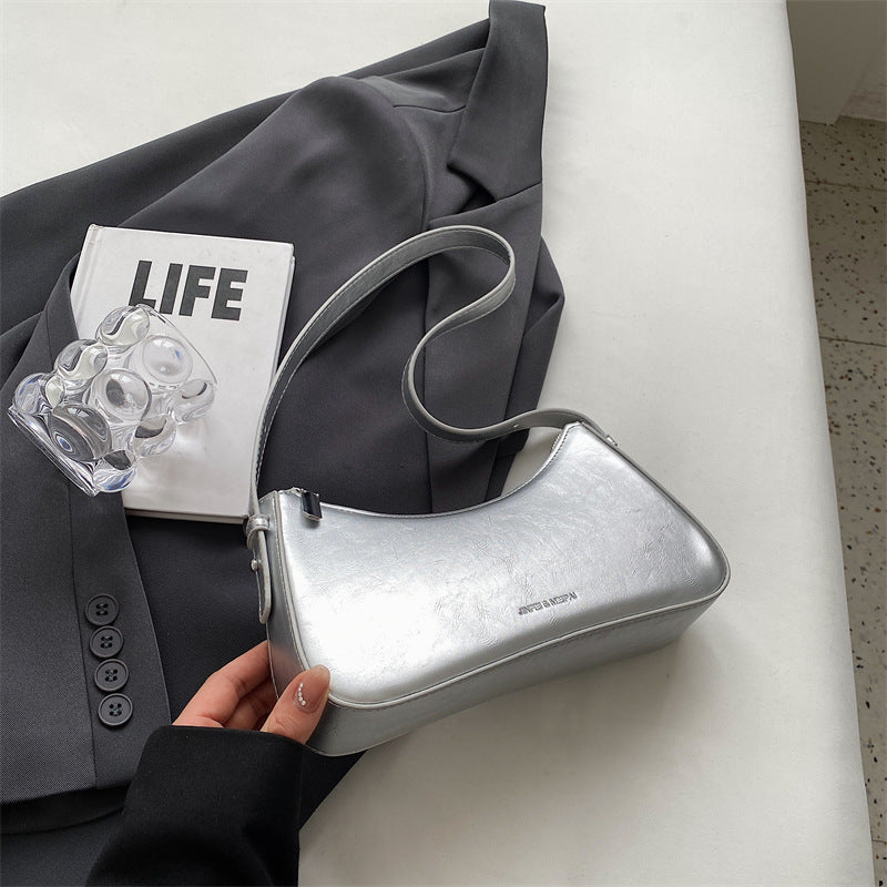 Lady's Solid Color Small Square Handbag