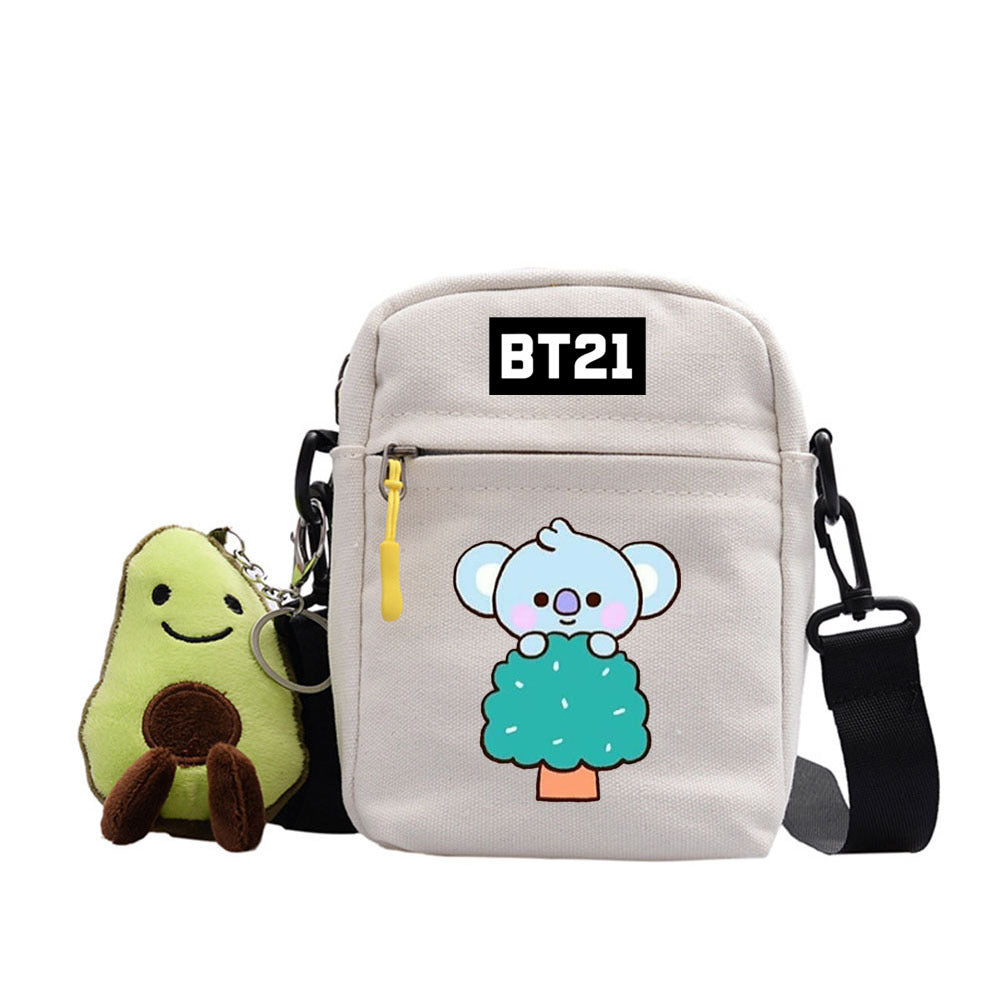 Cartoon Cute Canvas Messenger Bag