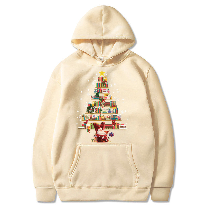 Printed Pocket Hooded Long Sleeve Sweatshirt For Men And Women