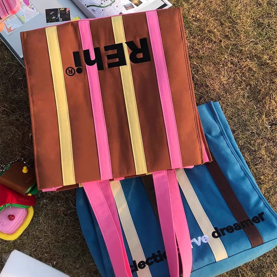 Class Canvas Bag Large Capacity Casual Easy Matching Tote Bag Shoulder Messenger Bag